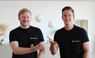 Lennart Wiegmann (l.) und Alexander Stirken haben Inno Creo gegründet. - Inno Creo Lennart Wiegmann (l.) und Alexander Stirken haben Inno Creo gegründet. - Inno Creo