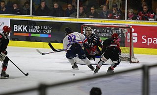 Jendrik Allendorf stand im Tor gegen die Hammer Eisbären. - Yvonne Gottschlich Jendrik Allendorf stand im Tor gegen die Hammer Eisbären. - Yvonne Gottschlich