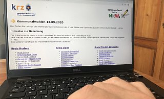 Über die Internetseite des Kommunalen Rechenzentrums Minden-Ravensberg/Lippe konnten am Wahlabend über Stunden keine Wahlergebnisse abgerufen werden. - Carolin Nieder-Entgelmeier Über die Internetseite des Kommunalen Rechenzentrums Minden-Ravensberg/Lippe konnten am Wahlabend über Stunden keine Wahlergebnisse abgerufen werden. - Carolin Nieder-Entgelmeier