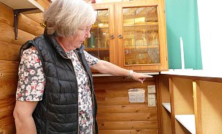 Renate Eisele zeigt die Stelle, wo sich das Wespennest befand - Thorsten Mailänder Renate Eisele zeigt die Stelle, wo sich das Wespennest befand - Thorsten Mailänder