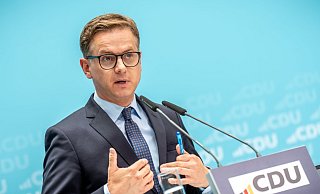 CDU-Generalsekretär Linnemann: «Wenn man die AfD stark machen will, soll man ruhig solche Interviews stören.» - Michael Kappeler/dpa CDU-Generalsekretär Linnemann: «Wenn man die AfD stark machen will, soll man ruhig solche Interviews stören.» - Michael Kappeler/dpa