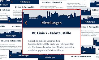 Am Freitagabend spielt plötzlich die MoBiel-App verrückt und sendet mehr als 100 Nachrichten aus, die alle den gleichen Inhalt haben. - Screenshot: privat Am Freitagabend spielt plötzlich die MoBiel-App verrückt und sendet mehr als 100 Nachrichten aus, die alle den gleichen Inhalt haben. - Screenshot: privat