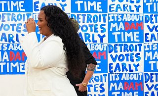 Lizzo: Habe für Harris gestimmt. - Jacquelyn Martin/AP/dpa Lizzo: Habe für Harris gestimmt. - Jacquelyn Martin/AP/dpa