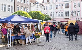 Verglichen mit früheren Herbstmärkten ist auf dem Gänsemarkt mehr Platz als in den Vorjahren. Die Pro Herford hatte nach der Übernahme der Marktorganisation allerdings auch nur zwei Monate Zeit dafür. - Ralf Bittner Verglichen mit früheren Herbstmärkten ist auf dem Gänsemarkt mehr Platz als in den Vorjahren. Die Pro Herford hatte nach der Übernahme der Marktorganisation allerdings auch nur zwei Monate Zeit dafür. - Ralf Bittner