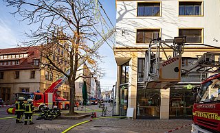 Der Alte Markt war am Freitag Ort eines größeren Einsatzes. - Mike-Dennis Müller Der Alte Markt war am Freitag Ort eines größeren Einsatzes. - Mike-Dennis Müller