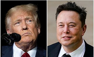 Bei Gewerkschaftlern in Ungnade gefallen: Donald Trump und Elon Musk. - Matt Rourke/Jos\\\' Luis Villegas/AP/dpa Bei Gewerkschaftlern in Ungnade gefallen: Donald Trump und Elon Musk. - Matt Rourke/Jos\\\' Luis Villegas/AP/dpa