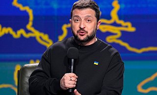 Der ukrainische Präsident Wolodymyr Selenskyj spricht während seiner Jahresend-Pressekonferenz. - Efrem Lukatsky/AP/dpa Der ukrainische Präsident Wolodymyr Selenskyj spricht während seiner Jahresend-Pressekonferenz. - Efrem Lukatsky/AP/dpa