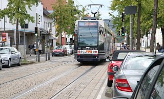 Eine Stadtbahn ist auf der Hauptstraße liegen geblieben. - Symbolbild: Susanne Lahr Eine Stadtbahn ist auf der Hauptstraße liegen geblieben. - Symbolbild: Susanne Lahr