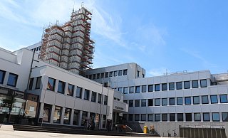 Das Rathaus in Rheda, errichtet in "brutaler Bauweise", könnte unter Denkmalschutz gestellt werden. - Marion Pokorra-Brockschmidt Das Rathaus in Rheda, errichtet in "brutaler Bauweise", könnte unter Denkmalschutz gestellt werden. - Marion Pokorra-Brockschmidt