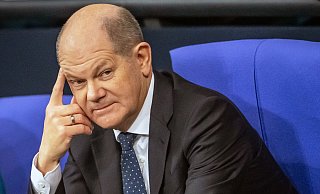 Bundeskanzler Olaf Scholz im Bundestag. - Michael Kappeler/dpa Bundeskanzler Olaf Scholz im Bundestag. - Michael Kappeler/dpa