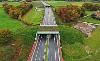 Noch leer: Die neue A 33-Trasse mit Grünbrücken. - Sarah Jonek Noch leer: Die neue A 33-Trasse mit Grünbrücken. - Sarah Jonek