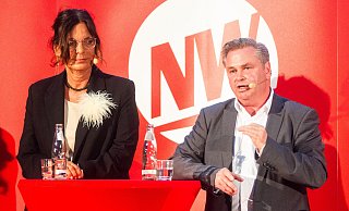 Bürgermeister Tim Kähler macht im NW-Talk deutlich: Nicht alle Probleme kann die Stadt alleine lösen. Seine Herausforderin Anke Theisen sieht das anders. - Ralf Bittner Bürgermeister Tim Kähler macht im NW-Talk deutlich: Nicht alle Probleme kann die Stadt alleine lösen. Seine Herausforderin Anke Theisen sieht das anders. - Ralf Bittner