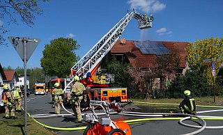 Die Feuerwehr Paderborn war mit einer Drehleiter im Einsatz. - Ralph Meyer Die Feuerwehr Paderborn war mit einer Drehleiter im Einsatz. - Ralph Meyer