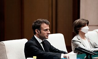 Der französische Präsident Emmanuel Macron wird international für seine Aussage im Zusammenhang mit dem Taiwan-Konflikt kritisiert. - Thibault Camus/Pool AP/AP Der französische Präsident Emmanuel Macron wird international für seine Aussage im Zusammenhang mit dem Taiwan-Konflikt kritisiert. - Thibault Camus/Pool AP/AP