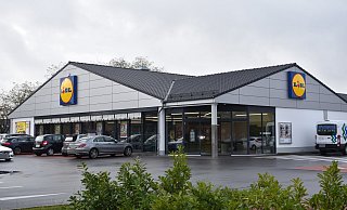 Tatort: Der Lidl an der Eisenbahnstraße in Rahden. - Mareike Köstermeyer Tatort: Der Lidl an der Eisenbahnstraße in Rahden. - Mareike Köstermeyer