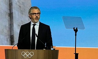 Organisationschef Casey Wasserman müht sich, Bedenken vor den Sommerspielen 2028 in Los Angeles zu zerstreuen. - Thanassis Stavrakis/AP/dpa Organisationschef Casey Wasserman müht sich, Bedenken vor den Sommerspielen 2028 in Los Angeles zu zerstreuen. - Thanassis Stavrakis/AP/dpa