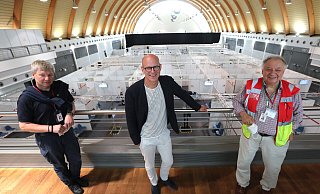 Die Verantwortlichen des Impfzentrums: Ingo Schlotterbeck, Ingo Nürnberger und Theodor Windhorst. - Wolfgang Rudolf Die Verantwortlichen des Impfzentrums: Ingo Schlotterbeck, Ingo Nürnberger und Theodor Windhorst. - Wolfgang Rudolf