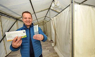 Markus Wendler bietet ab Dienstag im Testzentrum Antigen-Schnelltests an. - Barbara Franke Markus Wendler bietet ab Dienstag im Testzentrum Antigen-Schnelltests an. - Barbara Franke