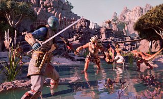 Willkommen auf den Living Lands, einer geheimnisvollen Insel voller Abenteuer und Gefahren, wo zum Beispiel diese Echsenwesen ihr Unwesen treiben. - Xbox Game Studios Willkommen auf den Living Lands, einer geheimnisvollen Insel voller Abenteuer und Gefahren, wo zum Beispiel diese Echsenwesen ihr Unwesen treiben. - Xbox Game Studios