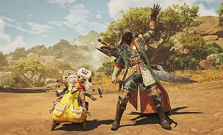 Neben den Seikret sind die Palicoes die anderen Companions, die uns unterstützen. Palicos sind trotz ihres niedlichen Auftretens starke Kampf-Kumpanen. Sie können auch sogar Waffen tragen. - Capcom Neben den Seikret sind die Palicoes die anderen Companions, die uns unterstützen. Palicos sind trotz ihres niedlichen Auftretens starke Kampf-Kumpanen. Sie können auch sogar Waffen tragen. - Capcom