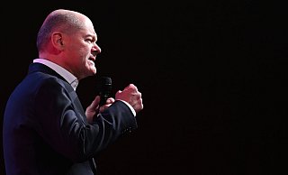 Scholz hofft auf Schub im Wahlkampffinale. - Fabian Strauch/dpa Scholz hofft auf Schub im Wahlkampffinale. - Fabian Strauch/dpa