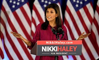 Ohne Trump kommt auch sie nicht mehr zu TV-Duellen: Präsidentschaftsbewerberin Nikki Haley. - Abbie Parr/AP Ohne Trump kommt auch sie nicht mehr zu TV-Duellen: Präsidentschaftsbewerberin Nikki Haley. - Abbie Parr/AP