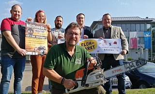 Die Beteiligten und Organisatoren des Brakeler Michaelismarkts stellen das Programm vor. - Burkhard Battran Die Beteiligten und Organisatoren des Brakeler Michaelismarkts stellen das Programm vor. - Burkhard Battran