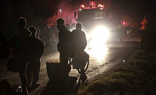 In dem überfüllten Flüchtlingslager Moria auf der griechischen Insel Lesbos ist ein Feuer ausgebrochen. - AFP In dem überfüllten Flüchtlingslager Moria auf der griechischen Insel Lesbos ist ein Feuer ausgebrochen. - AFP