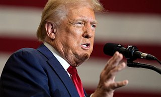 Trump findet bei einer Wahlkampfrede harte Worte. - Evan Vucci/AP Trump findet bei einer Wahlkampfrede harte Worte. - Evan Vucci/AP