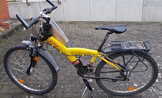 Das Mountainbike der Marke Kettler, Modell "Explosiv", ließ ein Dieb auf seiner Flucht zurück. - Eike J. Horstmann Das Mountainbike der Marke Kettler, Modell "Explosiv", ließ ein Dieb auf seiner Flucht zurück. - Eike J. Horstmann