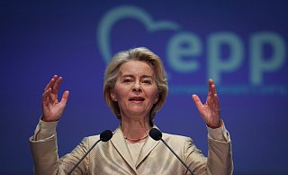 «EVP steht für Europa, für ein starkes, sicheres, friedliches, wohlhabendes, demokratisches und geeintes Europa»: Ursula von der Leyen. - Vadim Ghirda/AP/dpa «EVP steht für Europa, für ein starkes, sicheres, friedliches, wohlhabendes, demokratisches und geeintes Europa»: Ursula von der Leyen. - Vadim Ghirda/AP/dpa