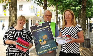 Janina Plum, Rolf Fricke und Andrea Sandknop freuen sich auf den 1. Gute-Nacht-Flohmarkt am Mittwoch, 2. Oktober, in der Innenstadt von Rheda. - Waltraud Leskovsek Janina Plum, Rolf Fricke und Andrea Sandknop freuen sich auf den 1. Gute-Nacht-Flohmarkt am Mittwoch, 2. Oktober, in der Innenstadt von Rheda. - Waltraud Leskovsek