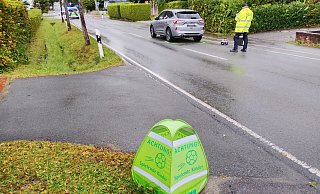 Ein Schulkind ist vergangene Woche an der Wiehenstraße angefahren worden. Es hat sich nun bei seinen Rettern bedankt. - Claus Frickemeier Ein Schulkind ist vergangene Woche an der Wiehenstraße angefahren worden. Es hat sich nun bei seinen Rettern bedankt. - Claus Frickemeier