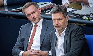 Finanzminister Christian Lindner (l) und Wirtschaftsminister Robert Habeck. - Foto: Michael Kappeler/dpa Finanzminister Christian Lindner (l) und Wirtschaftsminister Robert Habeck. - Foto: Michael Kappeler/dpa