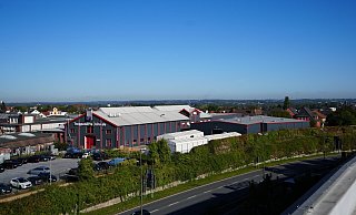 Die Gebäude von Hiro Lift (Hillenkötter und Ronsiek) stehen zwischen Ostwestfalendamm und Meller Straße. - Peter Unger Die Gebäude von Hiro Lift (Hillenkötter und Ronsiek) stehen zwischen Ostwestfalendamm und Meller Straße. - Peter Unger