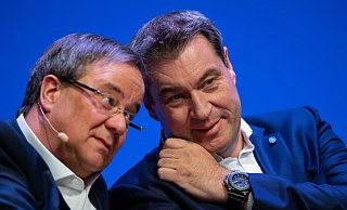 Wer wird Kanzlerkandidat der Union - Laschet oder Söder?. - Foto: Guido Kirchner/dpa Wer wird Kanzlerkandidat der Union - Laschet oder Söder?. - Foto: Guido Kirchner/dpa
