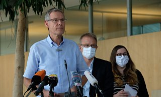 Landrat Sven-Georg Adenauer steht den Journalisten im Kreishaus einmal mehr Rede und Antwort. - Andreas Frücht Landrat Sven-Georg Adenauer steht den Journalisten im Kreishaus einmal mehr Rede und Antwort. - Andreas Frücht