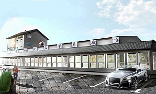 Der Entwurf der CEHA macht aus dem derzeit wenig ansehnlichen Hotel einen Hingucker – und wieder ein echtes Sportzentrum. - CEHA Der Entwurf der CEHA macht aus dem derzeit wenig ansehnlichen Hotel einen Hingucker – und wieder ein echtes Sportzentrum. - CEHA