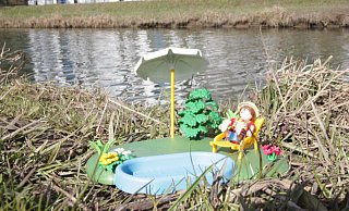 Ein Idyll: So oder ähnlich könnte es an einem künftigen Strand an der Else aussehen. Der Uferbereich wäre dann aber nicht mehr mit Gras bewachsen, sondern müsste mit Sand aufgefüllt werden. - Meiko Haselhorst Ein Idyll: So oder ähnlich könnte es an einem künftigen Strand an der Else aussehen. Der Uferbereich wäre dann aber nicht mehr mit Gras bewachsen, sondern müsste mit Sand aufgefüllt werden. - Meiko Haselhorst