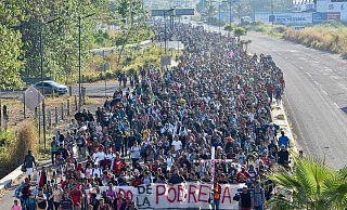 Migranten verlassen Tapachula. - Edgar Hernandez Clemente/AP/dpa Migranten verlassen Tapachula. - Edgar Hernandez Clemente/AP/dpa
