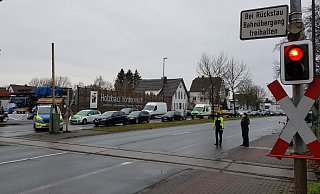 Die Polizei regelte den Verkehr. - Matthias Gans Die Polizei regelte den Verkehr. - Matthias Gans
