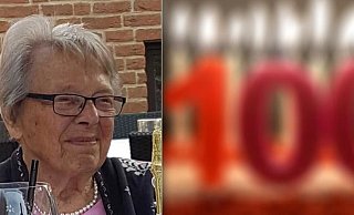 Margot Peters wird heute 100 Jahre alt. Dieses Foto wurde an ihrem 98. Geburtstag gemacht. - Heidemarie Freese Margot Peters wird heute 100 Jahre alt. Dieses Foto wurde an ihrem 98. Geburtstag gemacht. - Heidemarie Freese