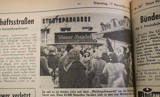 Gut besucht: Vor 50 Jahren verzeichnete der Weihnachtsmarkt in Bündes Innenstadt rund 45.000 Gäste in vier Wochen. - NW Gut besucht: Vor 50 Jahren verzeichnete der Weihnachtsmarkt in Bündes Innenstadt rund 45.000 Gäste in vier Wochen. - NW