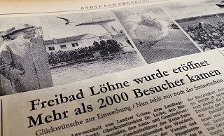 Das Freibad Löhne hat Pfingsten 1956 zum ersten Mal geöffnet. - Susanne Barth / Freie Presse Das Freibad Löhne hat Pfingsten 1956 zum ersten Mal geöffnet. - Susanne Barth / Freie Presse
