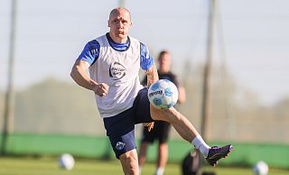 Auch Sven Michel musste beim Trainingslager des SC Paderborn im spanischen Benidorm hin und wieder kräftig durchpusten. - Oliver Krato Auch Sven Michel musste beim Trainingslager des SC Paderborn im spanischen Benidorm hin und wieder kräftig durchpusten. - Oliver Krato
