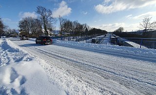 Die Straßen sind für den Busverkehr noch nicht genug geräumt. - Gerald Dunkel Die Straßen sind für den Busverkehr noch nicht genug geräumt. - Gerald Dunkel