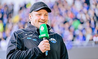 SCP-Coach Lukas Kwasniok hatte auch in der Hinrunde der Zweitliga-Saison 2022/23 so manchen Spruch auf Lager und den Schalk im Nacken. - Besim Mazhiqi SCP-Coach Lukas Kwasniok hatte auch in der Hinrunde der Zweitliga-Saison 2022/23 so manchen Spruch auf Lager und den Schalk im Nacken. - Besim Mazhiqi