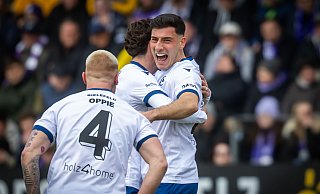 Stefano Russo (r.) war im Derby beim VfL Osnabrück der überragende Akteur aufseiten von Arminia Bielefeld. - Sarah Jonek Stefano Russo (r.) war im Derby beim VfL Osnabrück der überragende Akteur aufseiten von Arminia Bielefeld. - Sarah Jonek