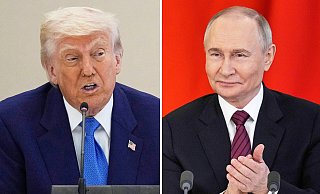 Donald Trump kann der Idee von Wladimir Putin als Vermittler zwischen dem Iran und Israel etwas abgewinnen. (Archivbild) - Brandon/Bednyakov/AP/dpa Donald Trump kann der Idee von Wladimir Putin als Vermittler zwischen dem Iran und Israel etwas abgewinnen. (Archivbild) - Brandon/Bednyakov/AP/dpa