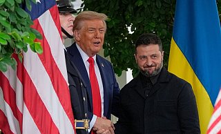 US-Präsident Trump hat den ukrainischen Präsidenten Selenskyj empfangen. (Archivbild) - Julia Demaree Nikhinson/AP/dpa US-Präsident Trump hat den ukrainischen Präsidenten Selenskyj empfangen. (Archivbild) - Julia Demaree Nikhinson/AP/dpa